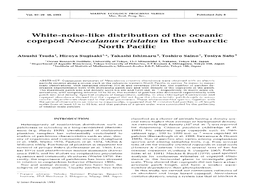 Copepod Neocalanus Cristatus in the Subarctic North Pacific