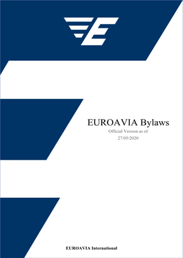 EUROAVIA Bylaws Official Version As of 27/05/2020