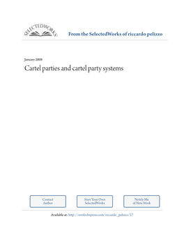 Cartel Parties and Cartel Party Systems