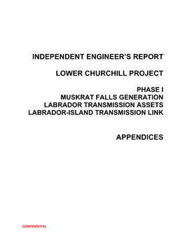 "A" of the Independent Engineer's Report