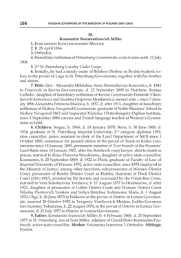 38. Konstantin Konstantinovich Miller 1. Константин Константинович Миллер 2. B. 28 April 1836. 3. Orthodox