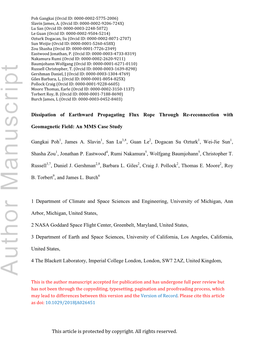 Dissipation of Earthward Propagating Flux Rope Through Re-Reconnection With