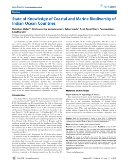 State of Knowledge of Coastal and Marine Biodiversity of Indian Ocean Countries