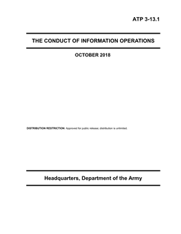 The Conduct of Information Operations