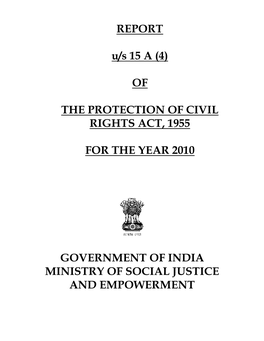 (4) of the Protection of Civil Rights Act, 1955 for The