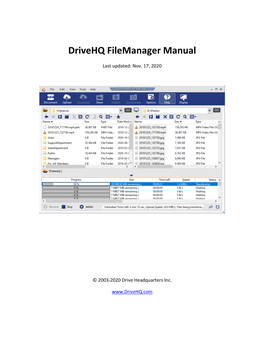 Drivehq Filemanager Manual