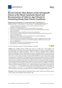 Recent Climatic Mass Balance of the Schiaparelli Glacier at the Monte