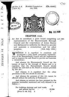 Mortlake Crematorium Act, 1936 (Pdf, 1965KB)