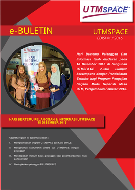 E-BULETIN UTMSPACE EDISI 41 / 2016