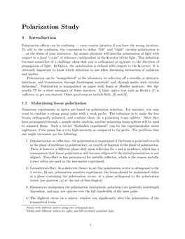 Polarization Study