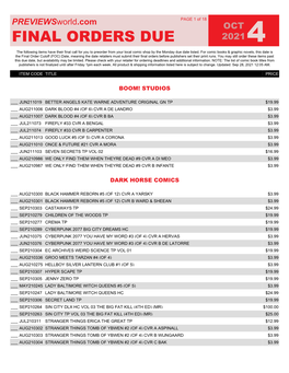 Final Orders Due 2021-08-30