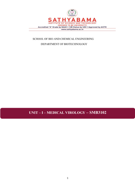 I – Medical Virology – Smb3102