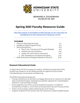 Spring 2021 Faculty Resource Guide