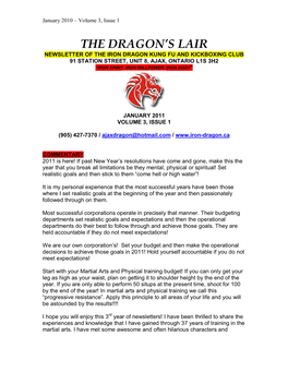 January 2011 Newsletter