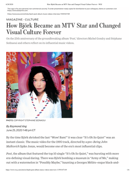 How Björk Became an MTV Star and Changed Visual Culture Forever - WSJ