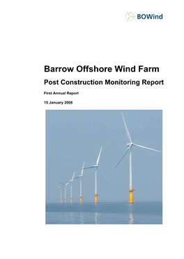 Barrow Offshore Wind Farm Post Construction Monitoring Report