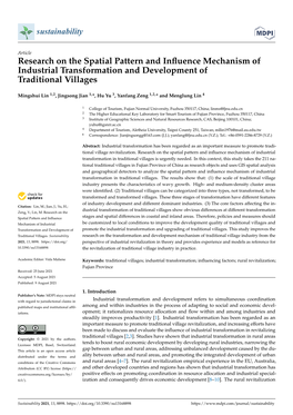 Research on the Spatial Pattern and Influence Mechanism of Industrial Transformation and Development of Traditional Villages