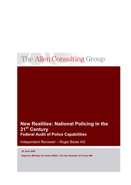 National Policing in the 21 Century