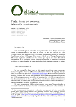 Tinéu. Mapa Del Conceyu