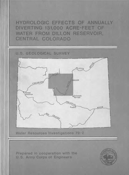 Hydrologic Effects of Annually Diverting 131000 Acre-Feet of Water