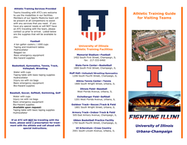 Athletic Training Guide for Visiting Teams University of Illinois Urbana