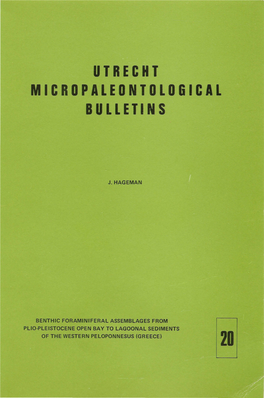 Utrecht Micropaleontological Bulletins