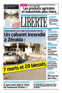 Actu-Alger Jeudi 14 Janvier 2016 LIBERTE