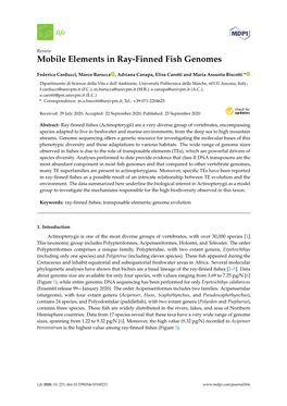 Mobile Elements in Ray-Finned Fish Genomes