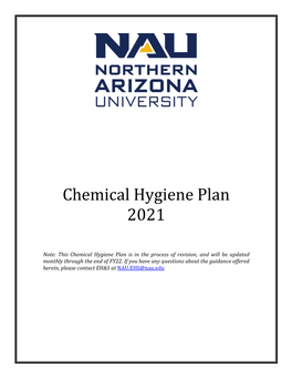 Chemical Hygiene Plan 2021