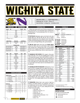 WICHITA STATE (6-4) Vs. NORTHWESTERN(5-3)