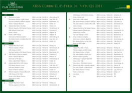ABSA Currie Cup (Premier) Fixtures 2011