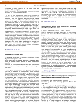 Genetic and Floral Variation in Two Colosely Related Jumella Spp