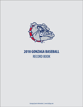 2018 Gonzaga Baseball Record Book