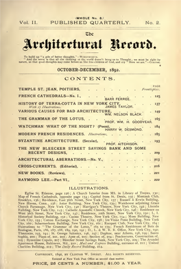 ARCHITECTURAL RECORD, 14-16 Vesey Street, New York City