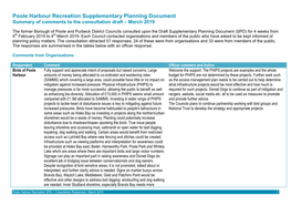 Poole Harbour Recreation Supplementary Planning Document Summary of Comments to the Consultation Draft – March 2019