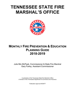 Monthly Fire Prevention & Public Education Plan