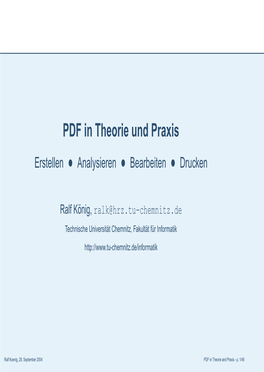 PDF in Theorie Und Praxis