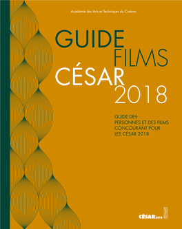 Guide Films César 2018