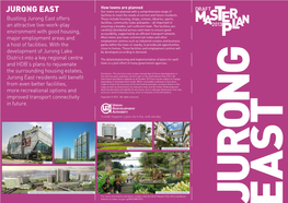 JURONG EAST Our Towns Are Planned with a Comprehensive Range of Facilities to Meet the Needs of Current and Future Residents