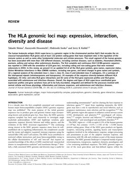 The HLA Genomic Loci Map: Expression, Interaction, Diversity and Disease