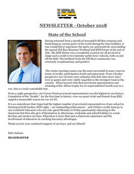 NEWSLETTER - October 2018