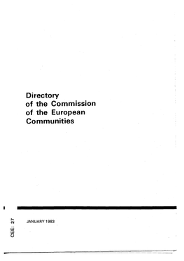 Directory of the Commission of the European Communities