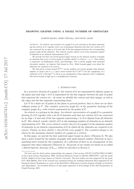 Drawing Graphs Using a Small Number of Obstacles