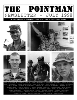 The Pointmanpointman - JULY 1998 a Publication of Company F 50Th (Inf) LRP / 75Th (Inf) Ranger