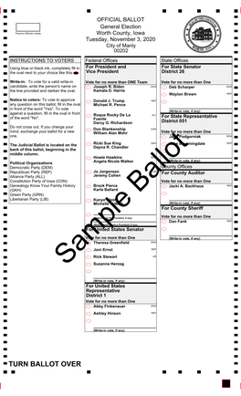 TURN BALLOT OVER Non-Partisan Offices Court of Appeals Judge for Soil and Water Conservation District Commissioner David May YES