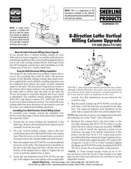 8-Direction Lathe Vertical Milling Column Upgrade