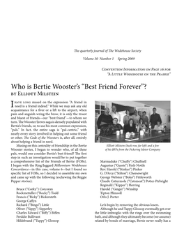 Who Is Bertie Wooster's