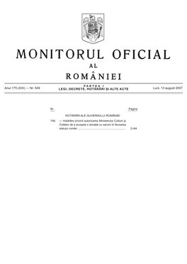 Monitorul Oficial Partea I