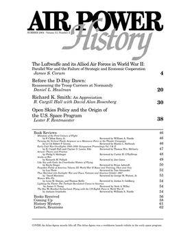 The Luftwaffe and Its Allied Air Forces in World War II: Parallel War and the Failure of Strategic and Economic Cooperation James S