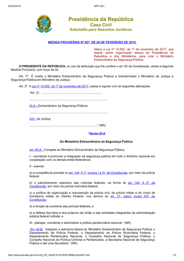 Presidência Da República Casa Civil Subchefia Para Assuntos Jurídicos